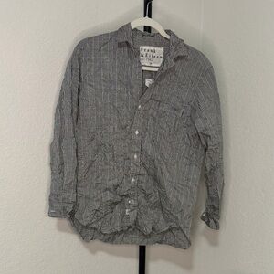 Frank & Eileen Women’s Black and White Striped Shirt